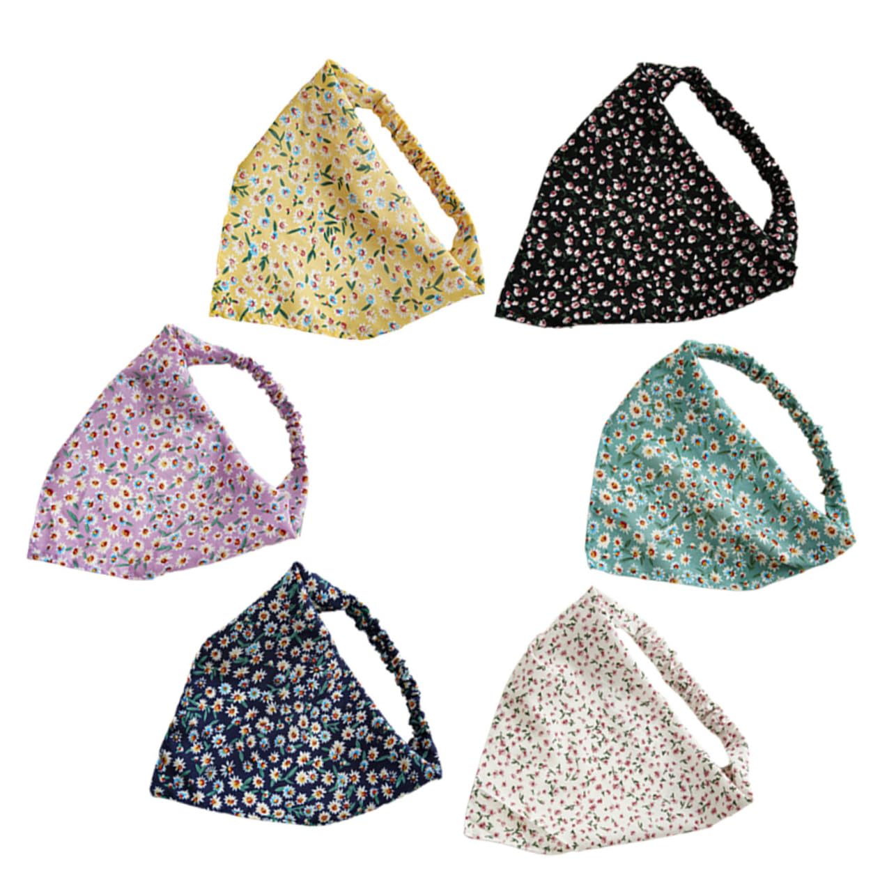 POPETPOP 24 Pezzi In Tessuto Floreale Bandane Per Trucco Per Accessori Per Le Donne Floreale Per Le Donne Fasce Elastiche Bandane Floreali Per Le Donne