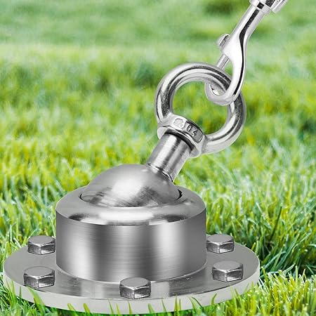 Bougainvillea 360�? Swivel Dog Tie Out Stake Dog Anchor, Anipaw Heavy Duty Yard Stake Rust Proof Dog Tether Holds, 1500 Lbs of Pull Force, Great for Outside Yard Camping Lawn