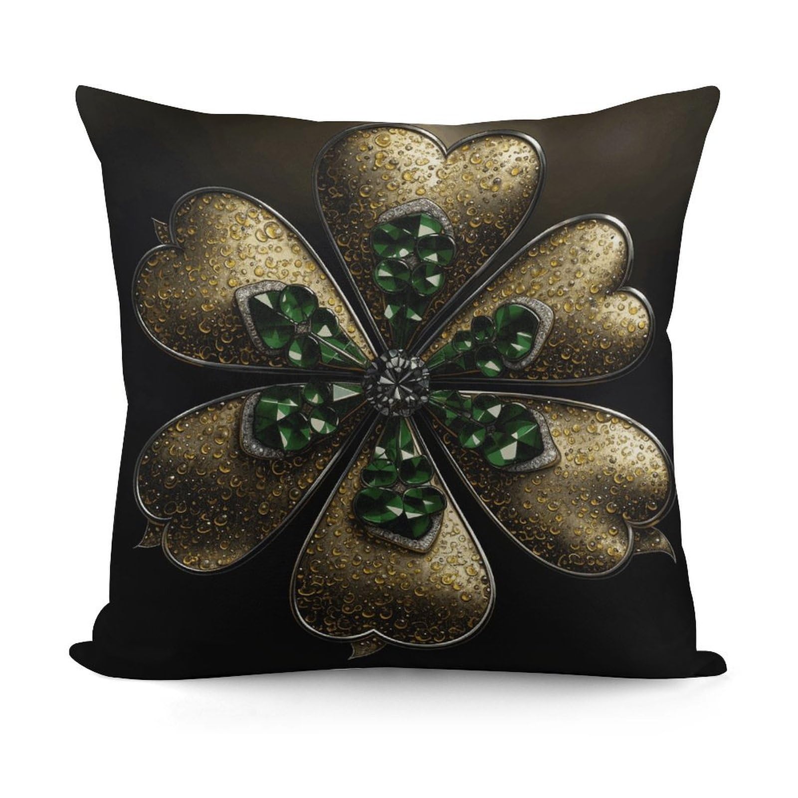 FekiLoot Golden Decoration Throw Pillow Cover Soft Decorative Pillow Cover Modern Square Cushion Cover Cozy Cushion Case Farmhouse Home Decor for Sofa Couch Living Room 18 X 18 Inch
