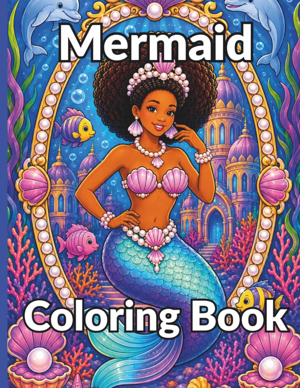 Mermaid Coloring Book: Bold & Easy Fantasy Ocean Designs for Relaxation, Stress Relief, and Creative Fun
