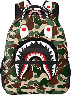 Shark Camo Laptop Backpack - Large Capacity