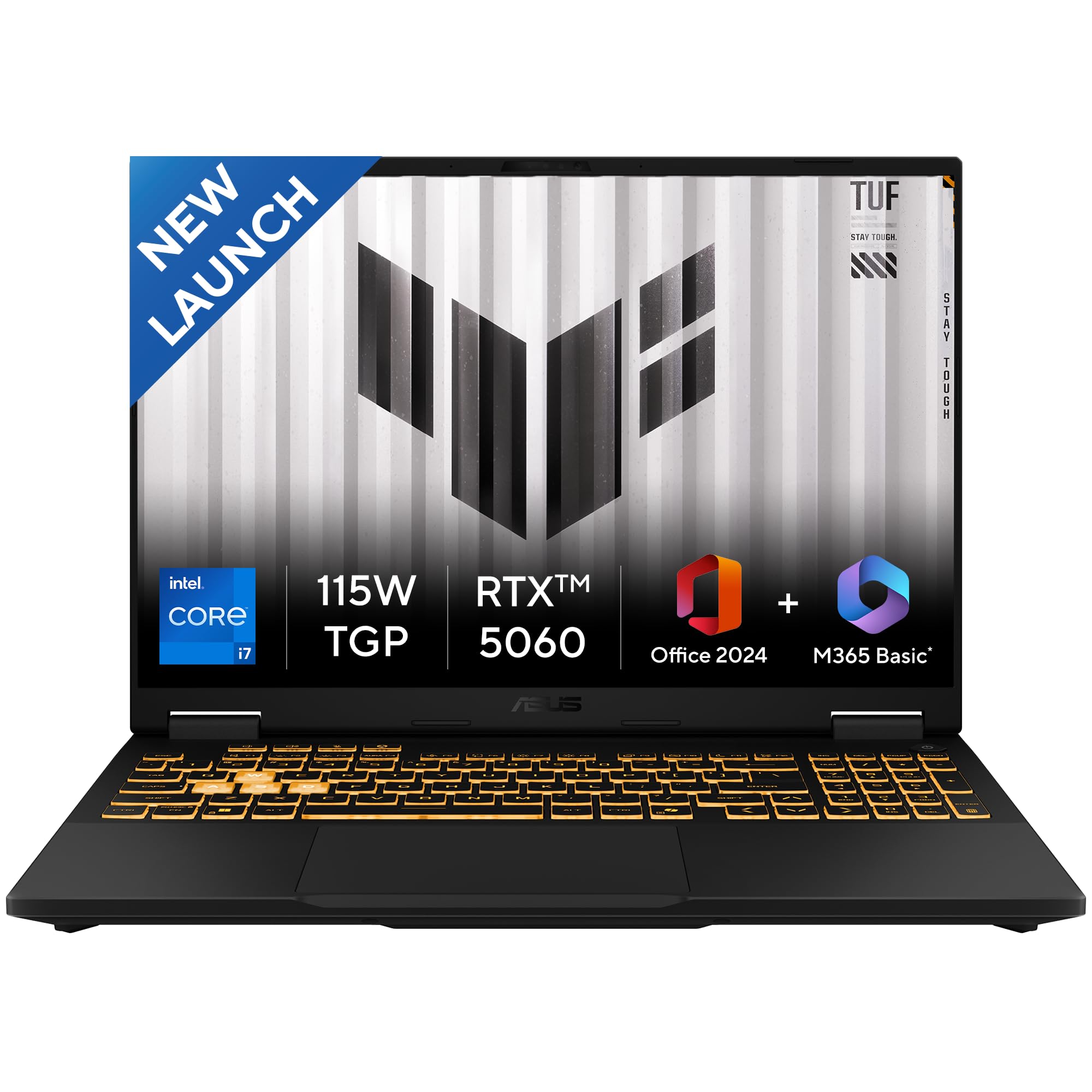 ASUS TUF Gaming F16,Intel Core i7 14650HX, Gaming Laptop(RTX 5060-8GB/115W TGP/16GB/1TB /FHD+/16"/165Hz/90WHrs/Windows 11/M365 Basic (1Year)*/Office Home 2024/Jaeger Gray/2.2 Kg) FX608JMR-RV049WS-image-8