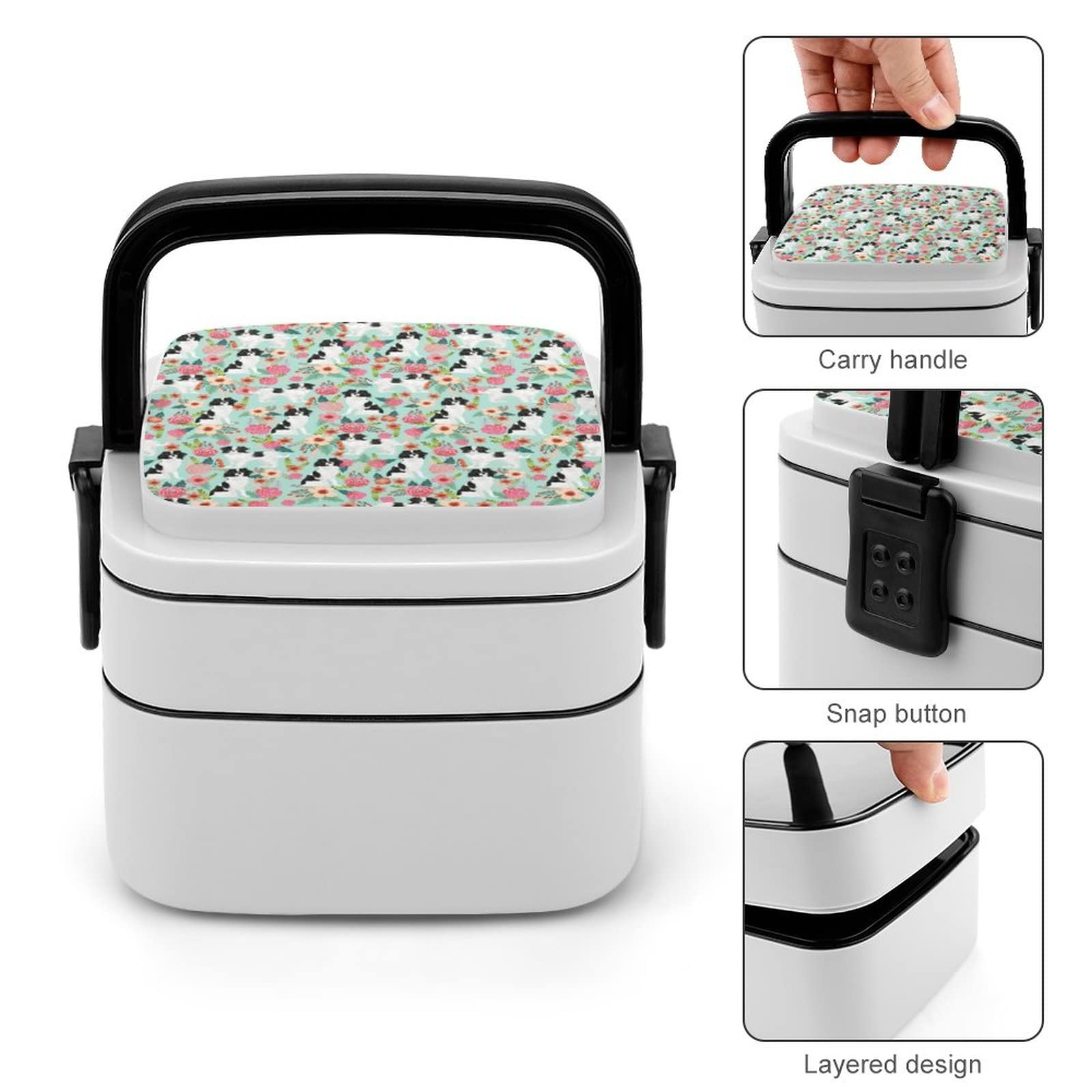 Amazon | Msticpla チンコヴィンテージ花模様 ランチボックス 弁当箱