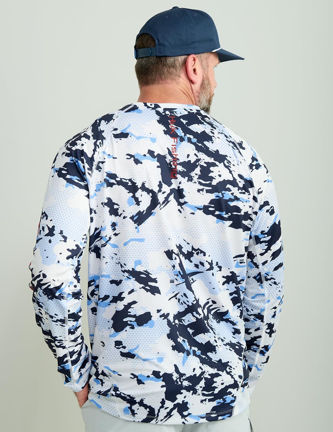 HUK - Mens KC Scott Patterned Pursuit Hoodie, Hooded Fishing Shirt, KC - Night Owl 2.0