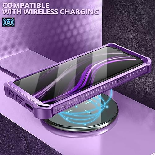 Miniatura 5 de Dexnor Funda para Samsung Galaxy S9, Protector de pantalla y soporte integrados Protección de grado militar resistente a prueba de golpes para