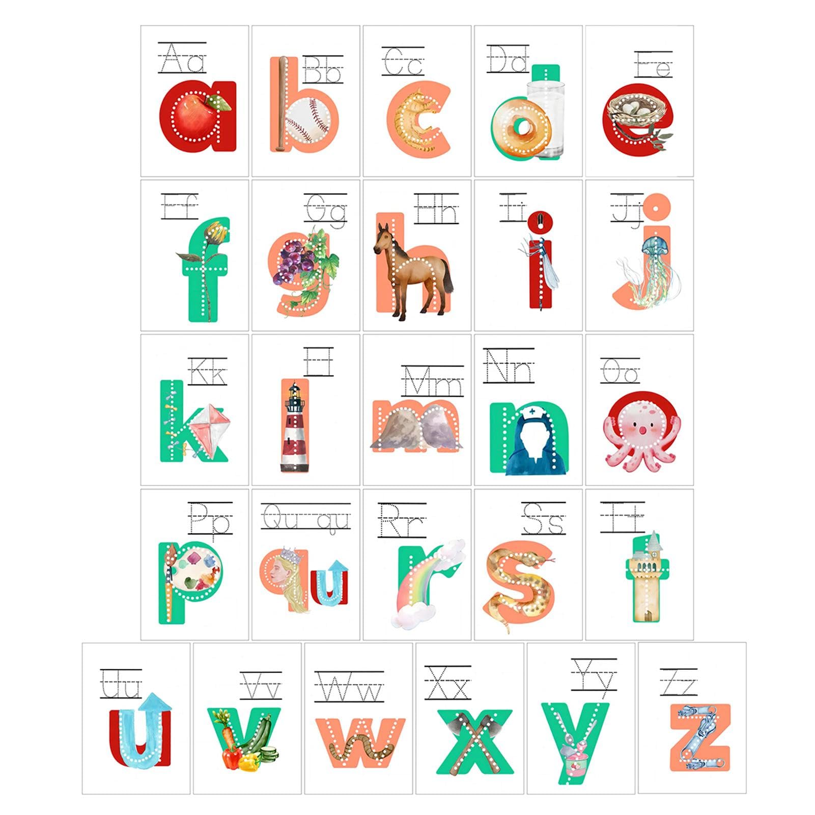 Flashcards For Toddlers Embedded Pictograph Mnemonic Alphabet Flash