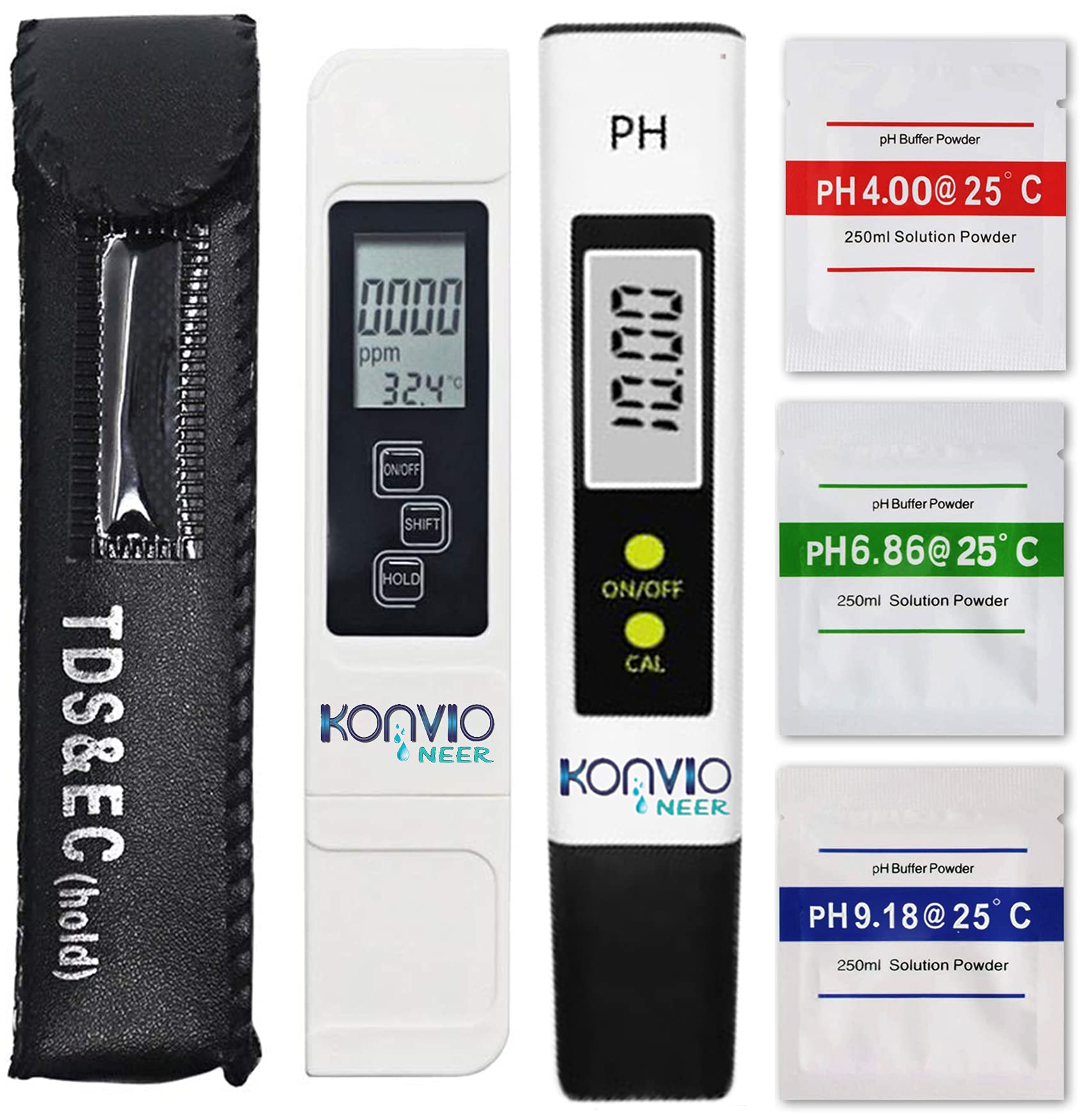 KONVIO NEER Total Dissolved Solids with EC and pH Meter for Water Testing, for Household Drinking Water, Swimming Pools, Aquariums (B09774W2YJ) Amazon Price History, Amazon Price Tracker