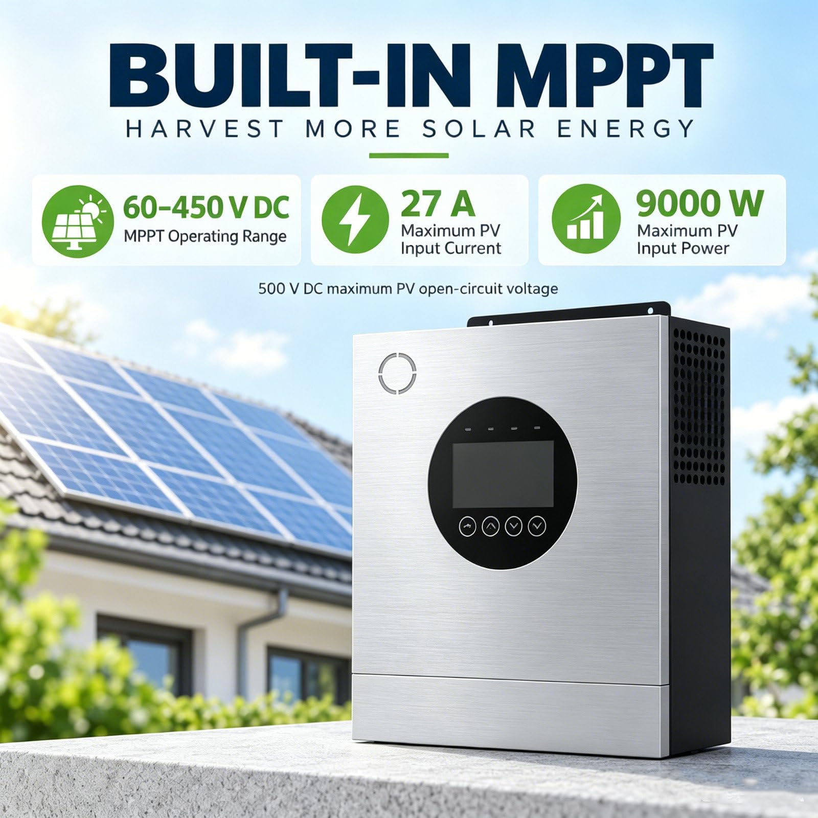 Inversor solar híbrido de 6500 W con controlador MPPT de 48 V Grey