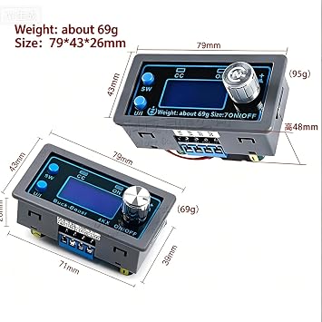 Programmable Buck-Boost Power Module: 0.5-30V 4A Adjustable DC Voltage Regulator with LCD Display & Multiple Protections