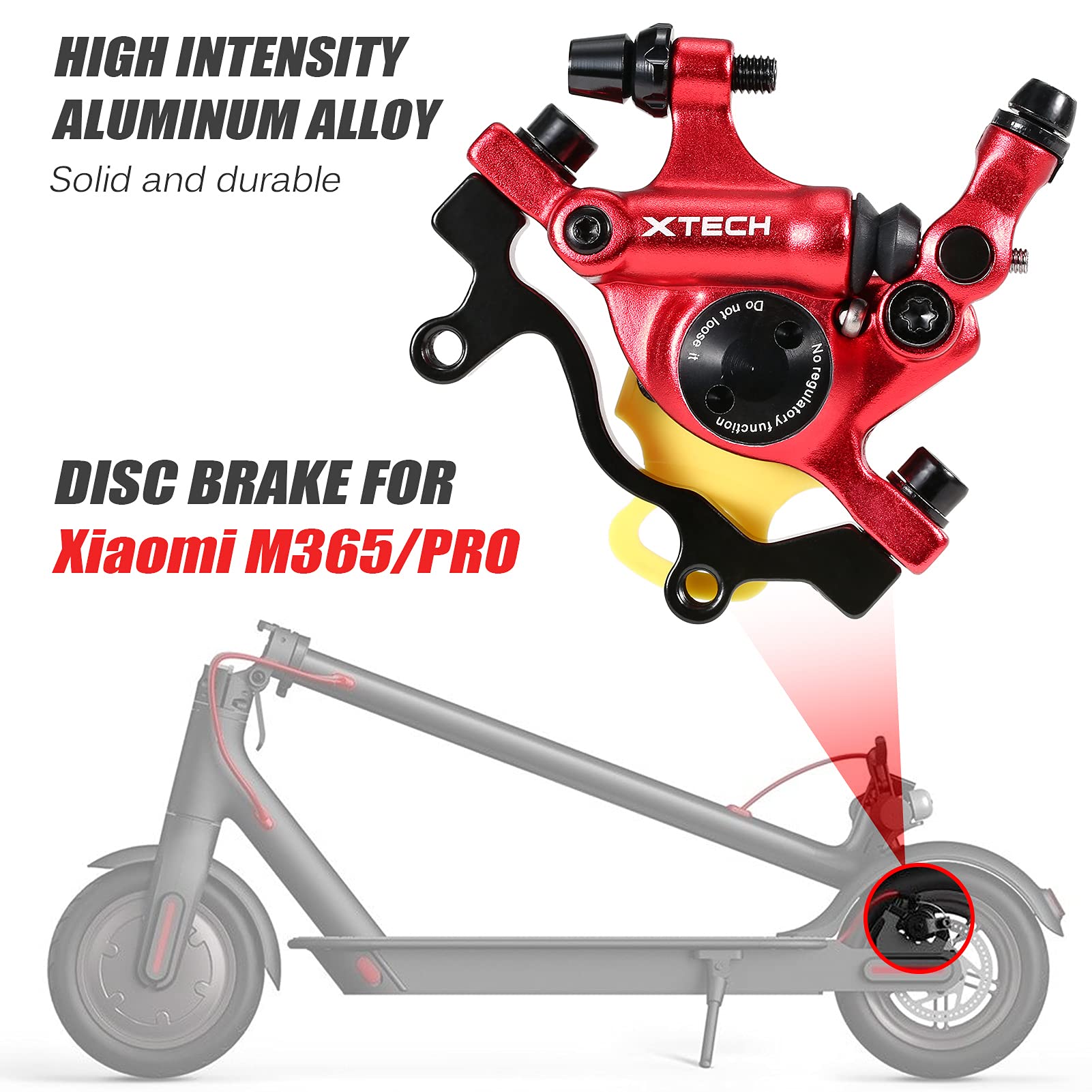 DYTWXG Solido Pinze Freno A Disco Idraulico Anteriore Posteriore Mountain Bike Freno A Disco Scooter Elettrico Freno A Disco di Ricambio per M365/1S/Pro