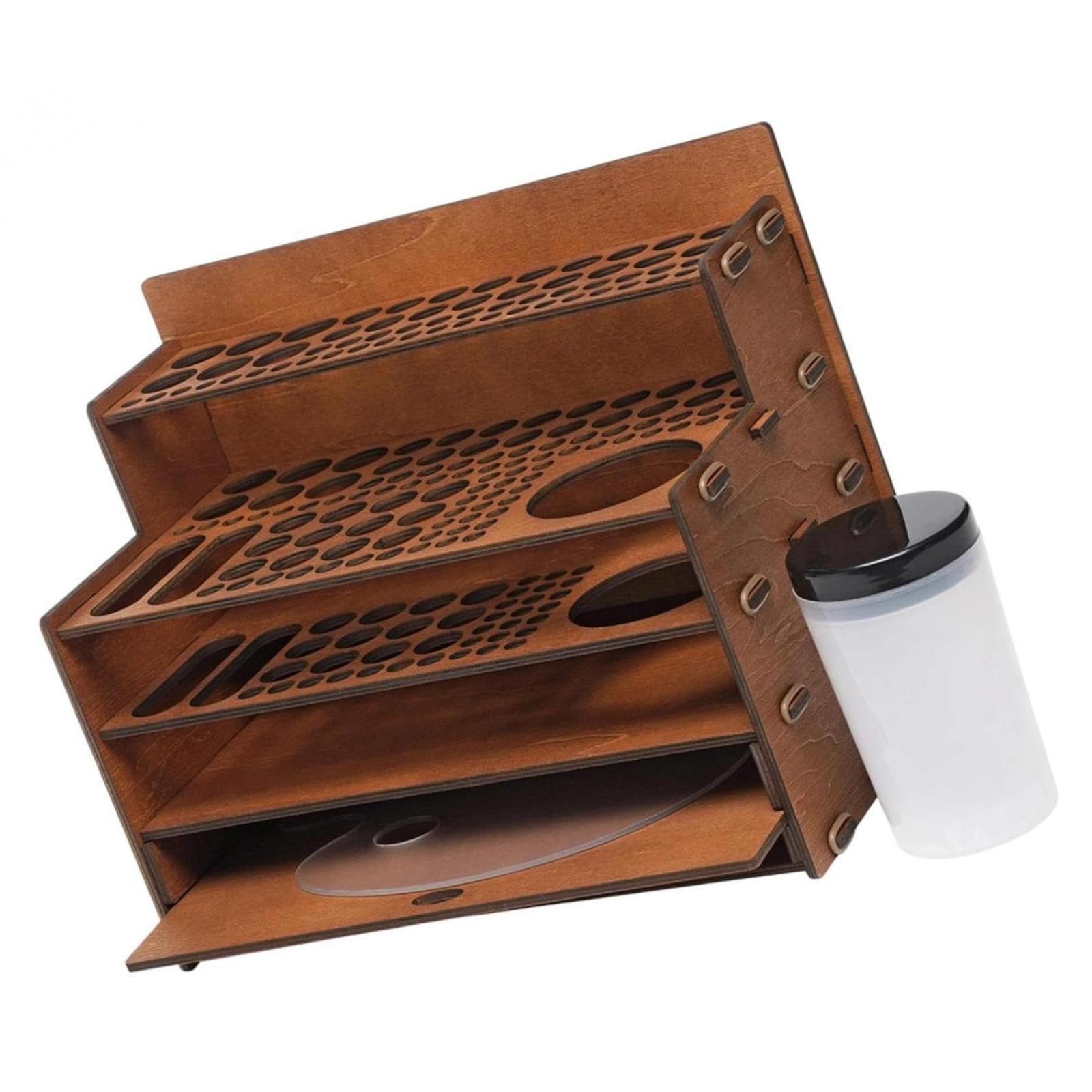Organizador de Pinceles de Madera, Soporte de Escritorio, Soporte para Pinceles de Madera