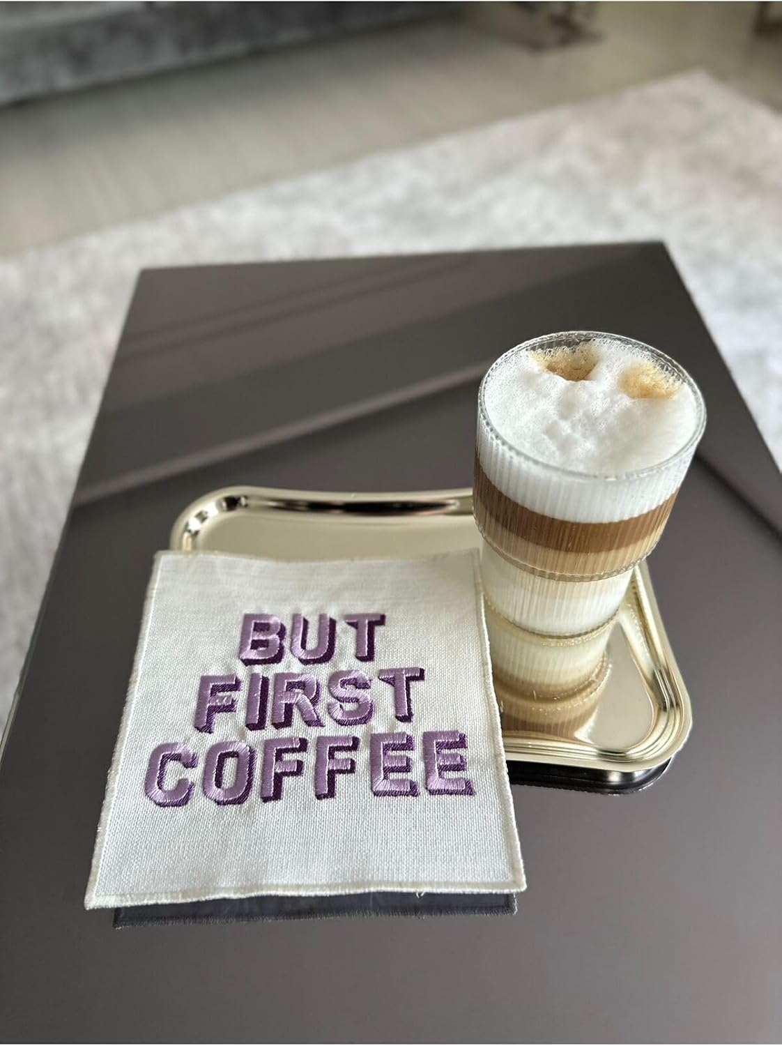 Linda Mia But First Coffee Desenli Kokteyl Peçete