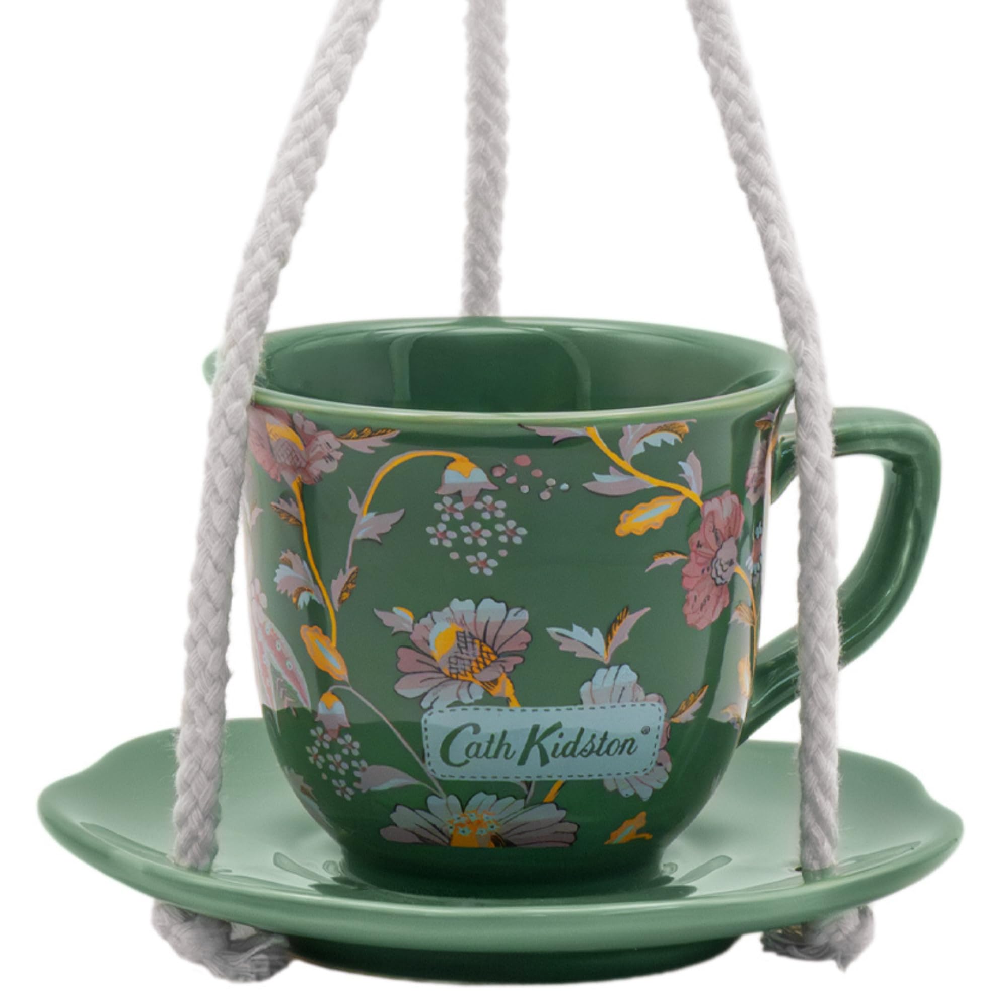 Cath Kidston Floral Wooden Bird House, Wall Mounted Outdoor Birdhouse Nesting Box for Garden & Patio, Decorative & Weather-Resistant – 11 x 9 x 22.5cm — view 10