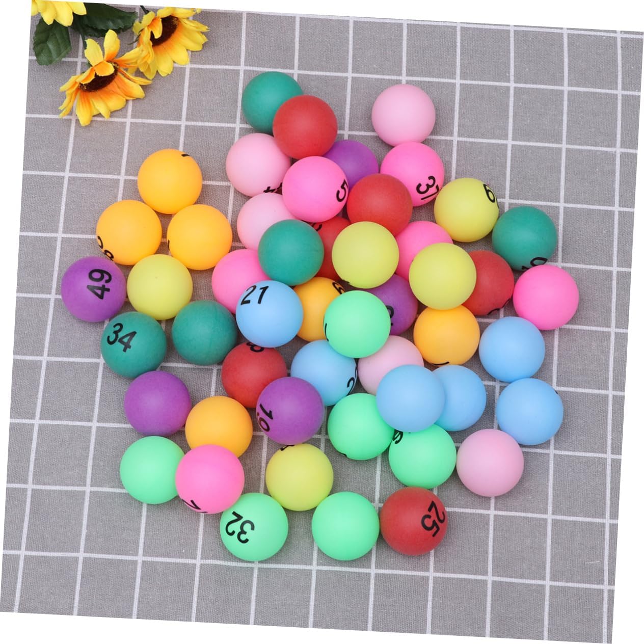 BESPORTBLE 150pieces Assorted Lottery Balls Printed Pong Balls for Raffles Events
