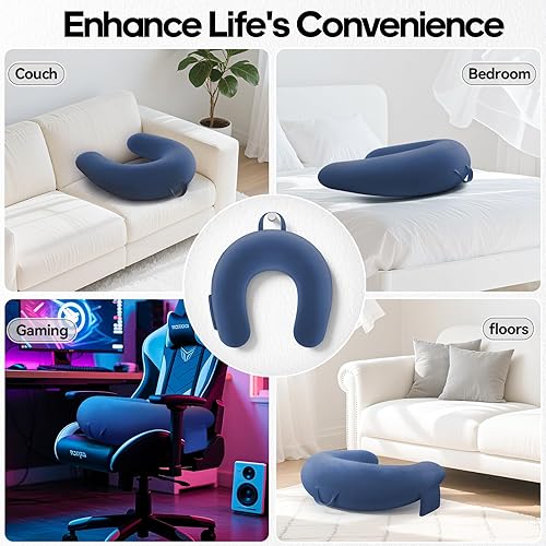 Miniatura 4 de Almohada de ganchillo y lectura para soporte de regazo, almohada de apoyo de regazo para juegos, almohada de punto en la cama/sofá, almohada