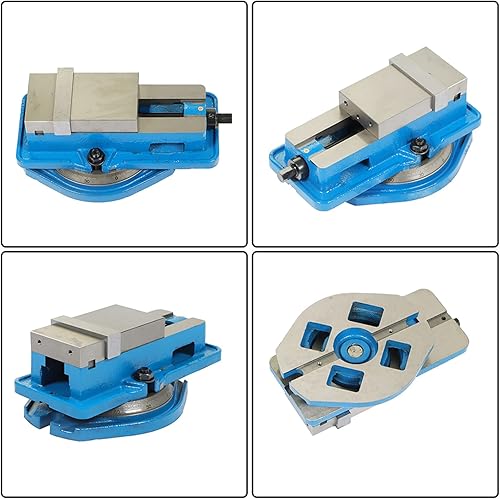 Miniatura 6 de Tornillo de fresado de precisión de 3 pulgadas, tornillo de banco CNC de bloqueo de sujeción de alta precisión de metal endurecido con base