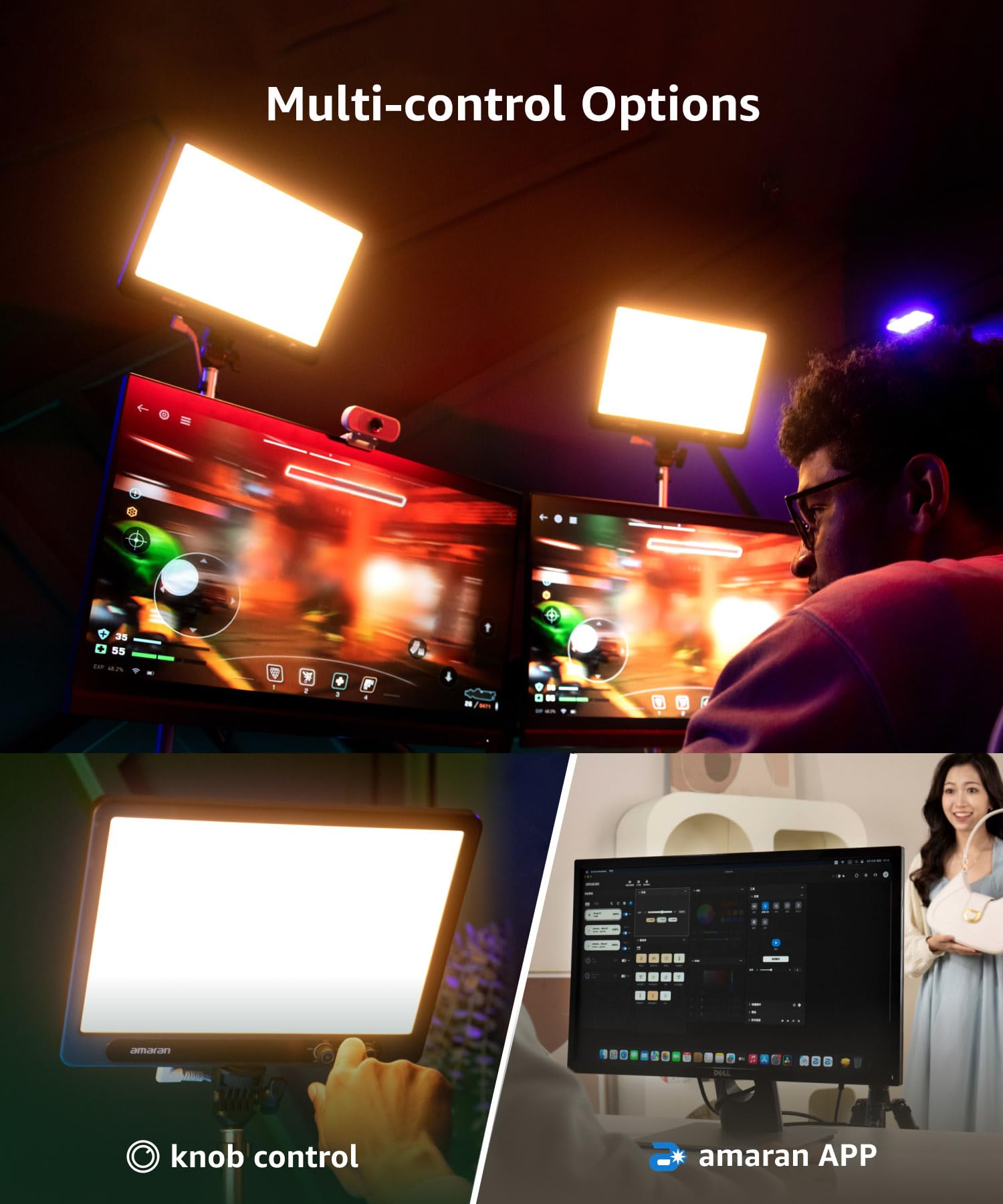 Amazon.com: amaran Verge Bi-Color Edge-lit Rectangular Panel