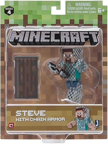 Figura de acción de Minecraft Steve in Chain Armor