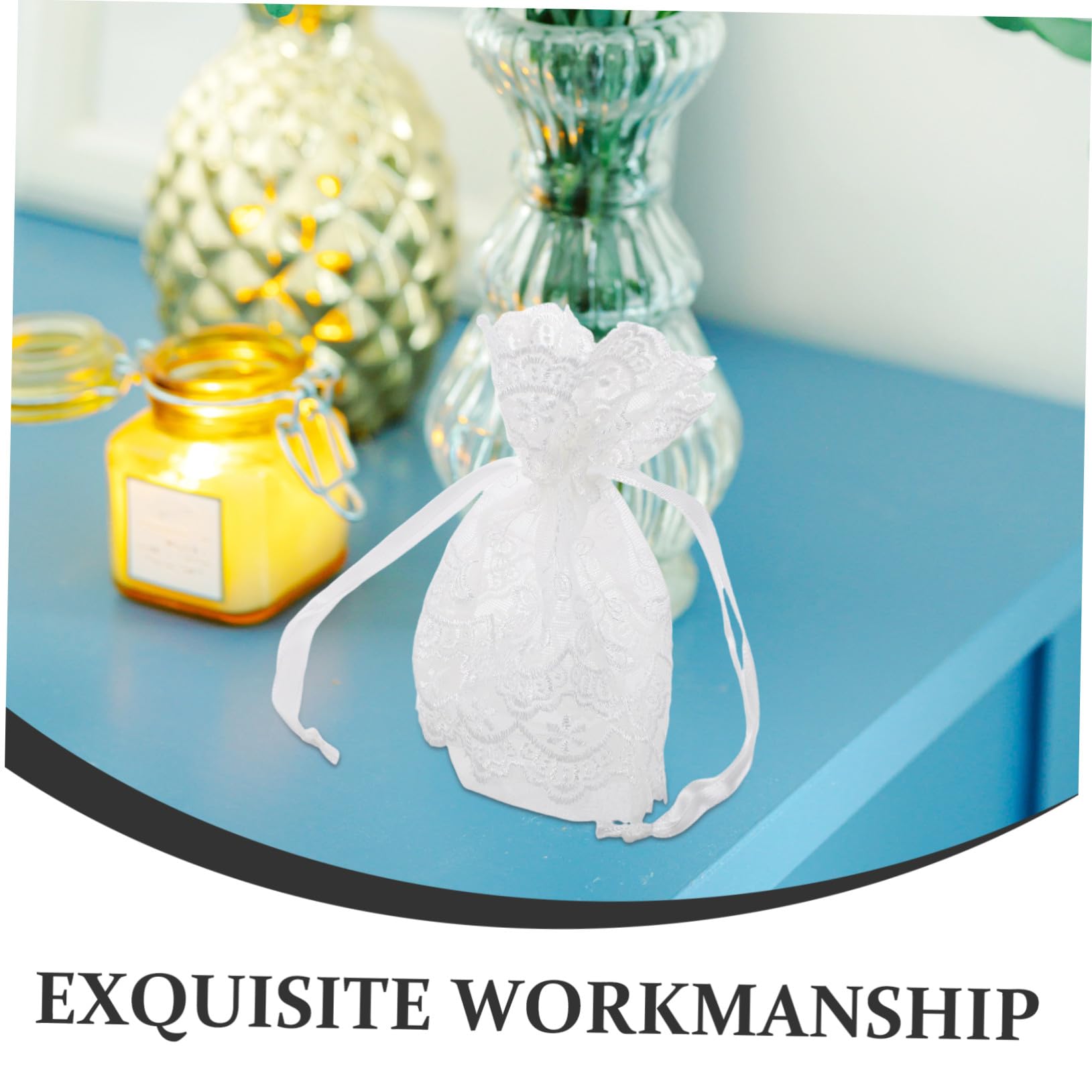Ciieeo 25stücke Netzbeutel mit Kordelzug Organza-aufbewahrungsbeutel Kleine Geschenktüten für Schmuck Süßigkeiten Weihnachts und Partygeschenke Leere Lavendelsäckchen