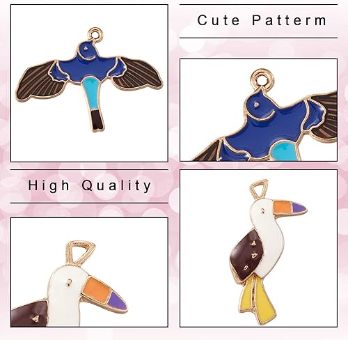 Vista 170 de Cheriswelry 30 dijes de aleación de cono de pino y ardilla, chapados en oro claro, con forma de cono de pino y ardilla, adornos colgantes de 0.47 a