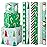 WERNNSAI Reversible Christmas Wrapping Paper - 3 Rolls 17x 120Santa Wrapping Paper Rolls Classic Santa Winter Tree Candy Canes Gift Wrap Papers for Girls Boys Xmas Holiday Polka Dot Stripes Design