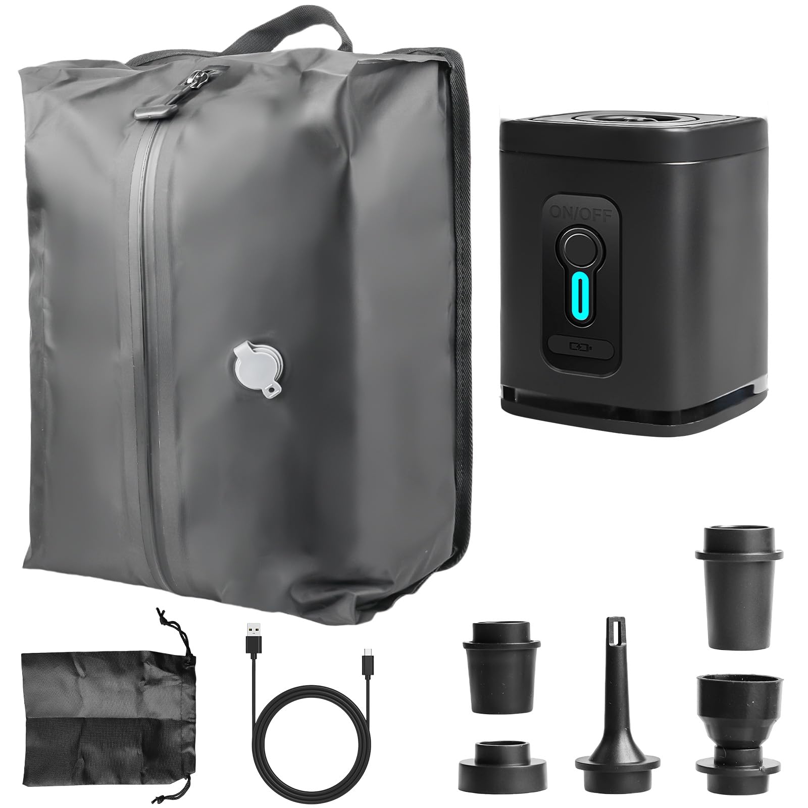 Pompa Sottovuoto Portatile Senza Fili – 1500 MAh, Aspirazione >4000 Pa, Ricarica USB-C, Per Sacchetti Viaggio E Casa
