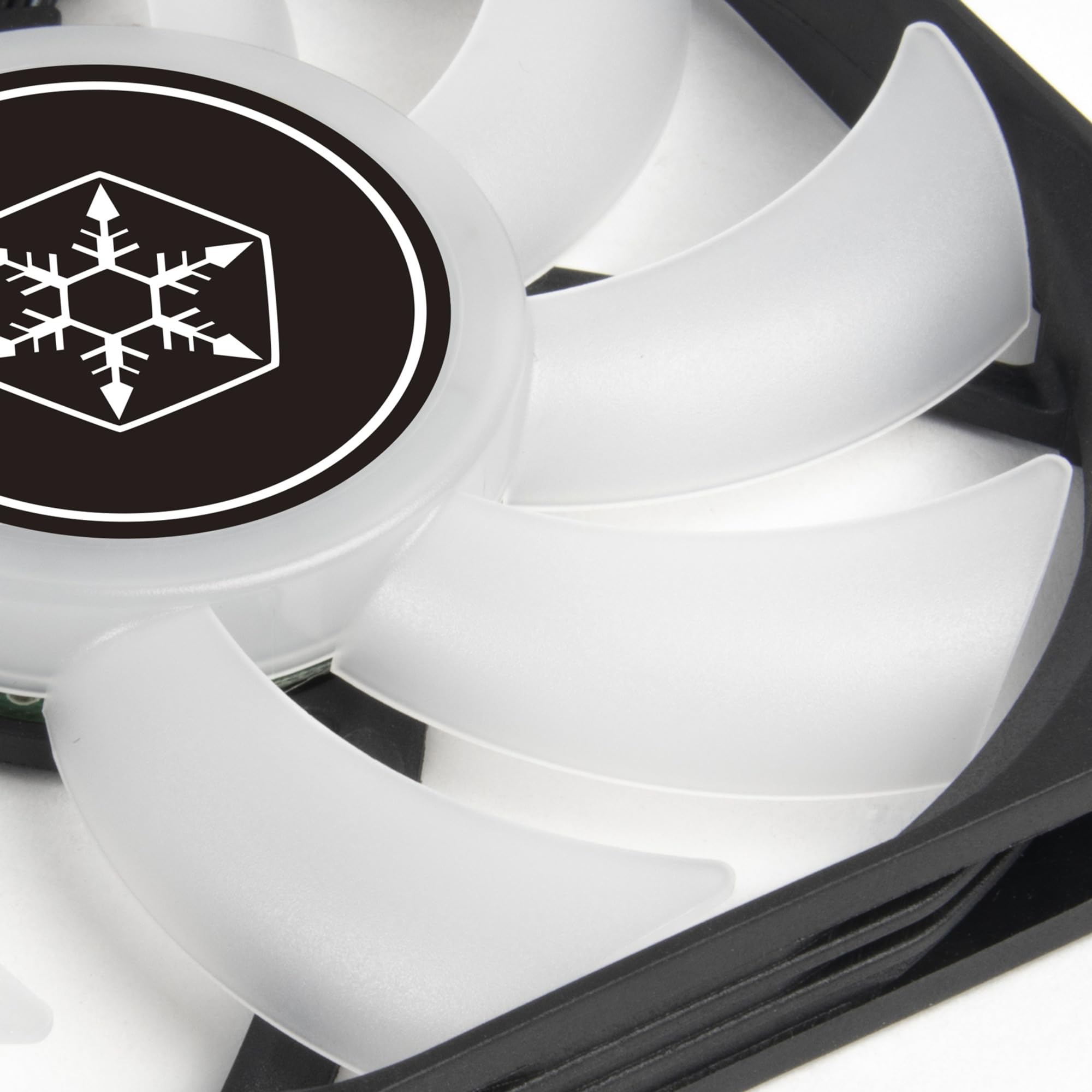 SilverStone Air Slimmer 120 ARGB, ulepszona wydajność, smukły wentylator 120 mm z pełnozakresowym efektem świetlnym PWM i ARGB, SST-AS120B-ARGB