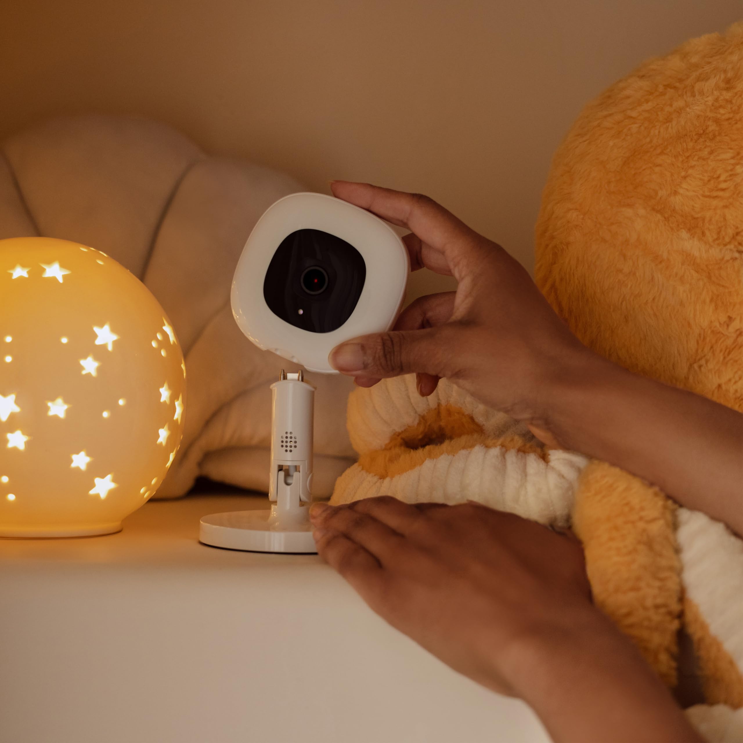 Nanit Pro Babyphone Caméra, Support et Bande - Caméra Bébé - 1080p Vidéo & Audio Bidirrectionnel - Blanc (Nanit Pro + Support Flexible)