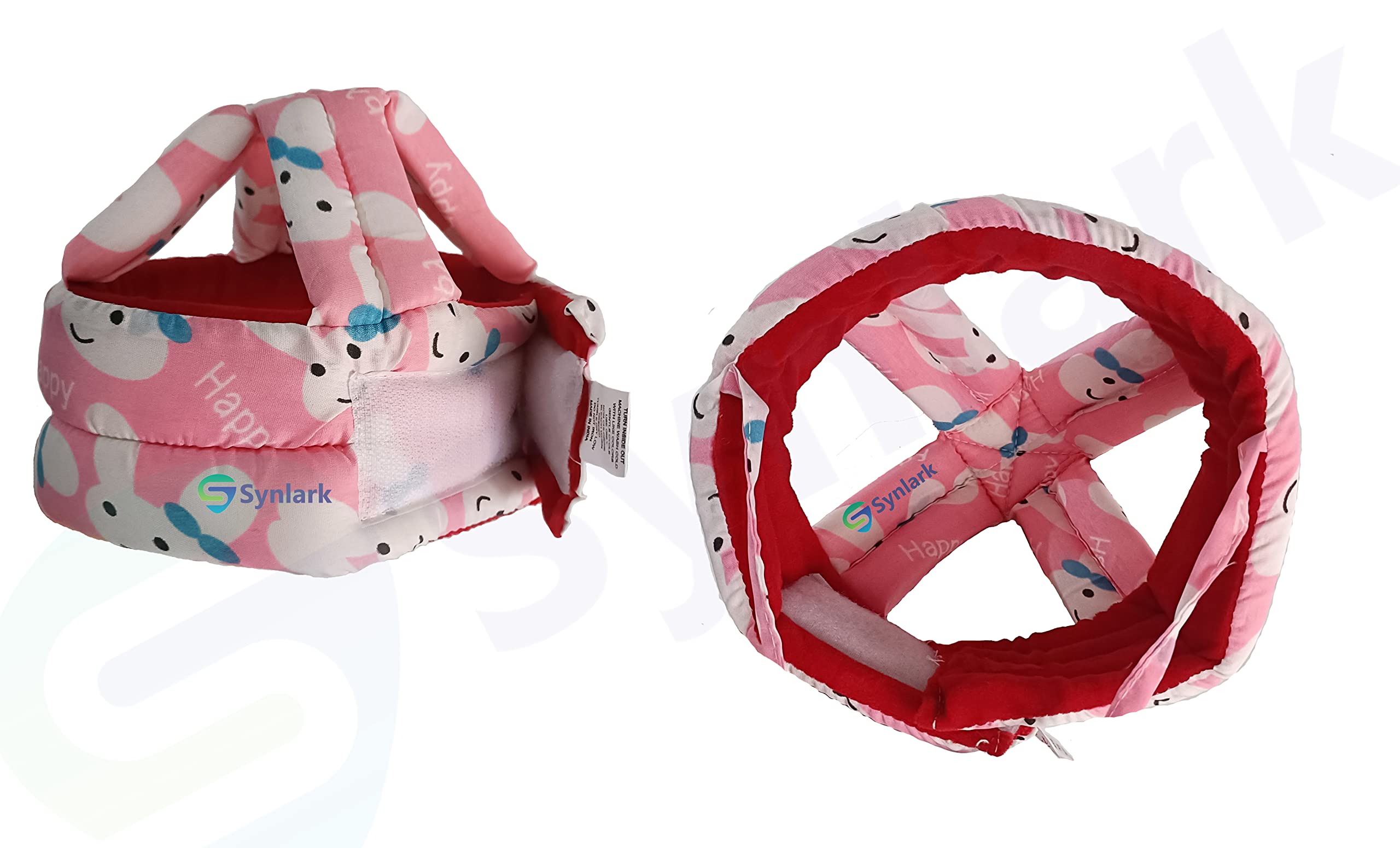Synlark Baby Safety Helmet, Head Guard & Baby Head Protector for Walking & Crawling for Infants,Kids & Toddlers (Happy-Pink) 2