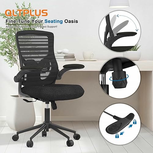 Miniatura 8 de Silla de oficina ergonómica para largas horas y alivio del dolor de espalda baja, cojín de asiento de espuma viscoelástica, soporte lumbar acolchado
