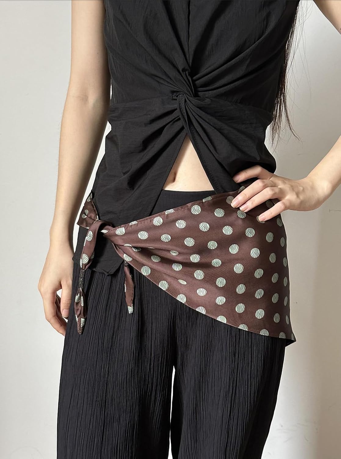 Satin Silk Angular scarf Belt For Neck Head,Waist Sash Belts Wrap Fashion Skinny Scarves For Women Men Gift