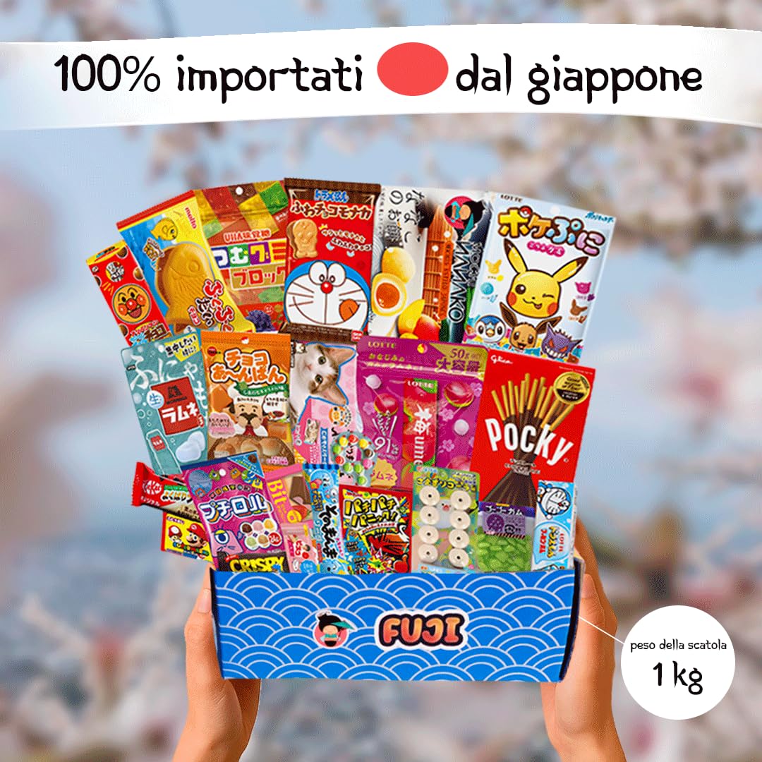JAPON MARKET - Mystery Box Edizione Speciale Di Snack Dolci E Cibo - Giapponese Autentico - Box Snack Giapponesi Con Ramen - Caramelle Giapponesi - Dolci Giapponesi E Bevande Tipiche (FUJI)