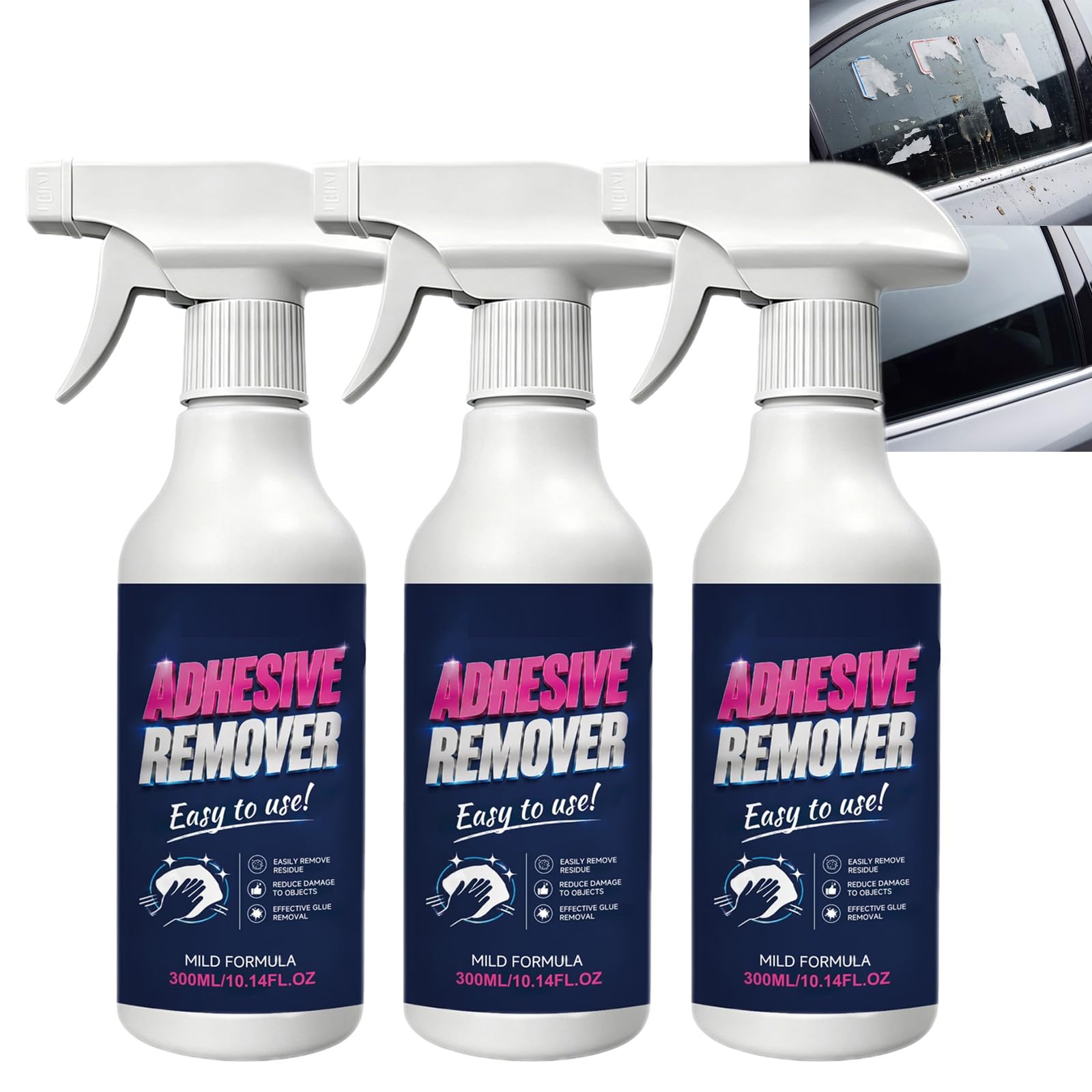 Spray dissolvant adhésif multi-surfaces, pas besoin de grattoir. (3PCS)