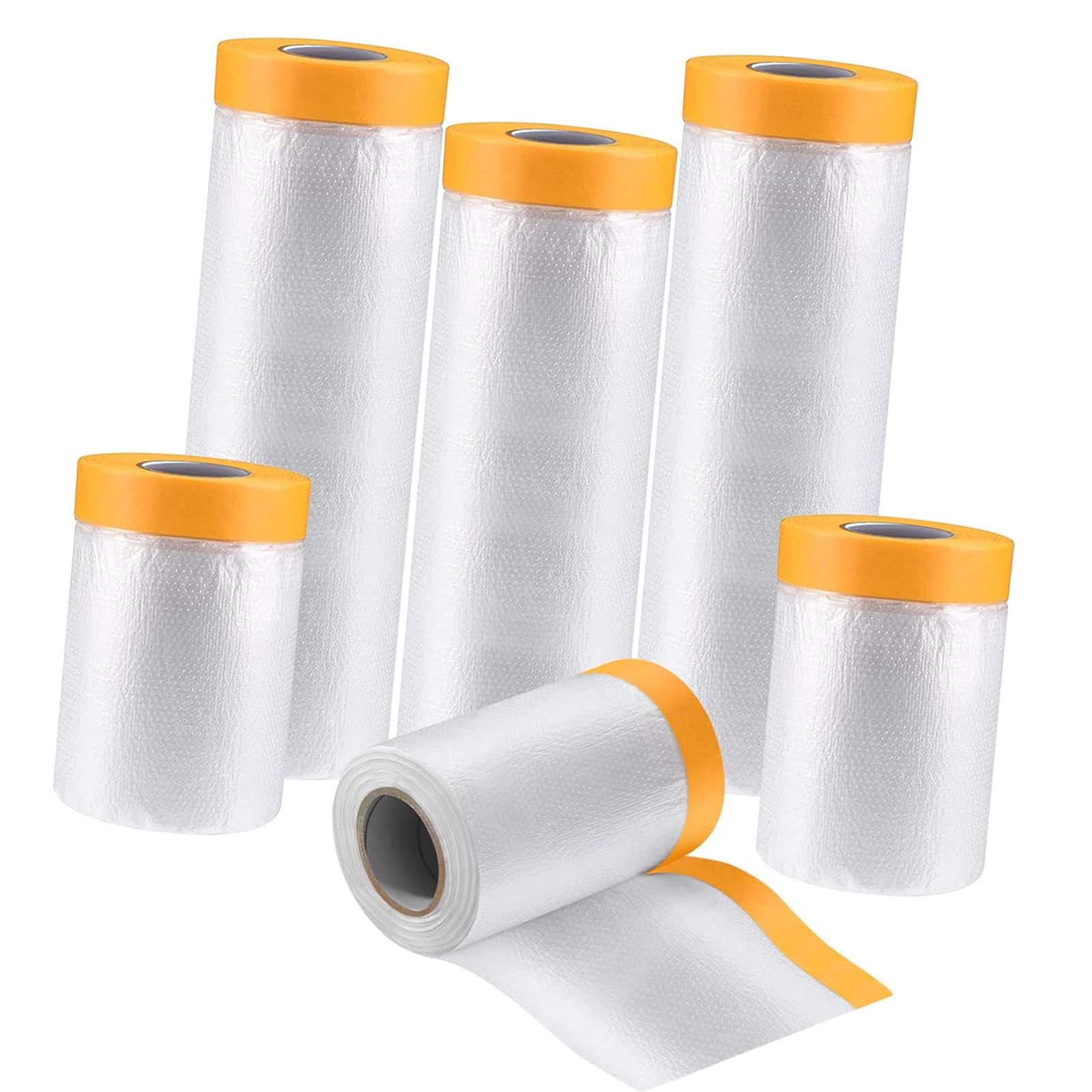 SelfStick Kunststoff-Abdeckfolie, 1,1–4 m, 20 m, 2–10 Rollen, Farbabdeckung, Möbel, Boden, Auto(10 Rolls,4mx20m)