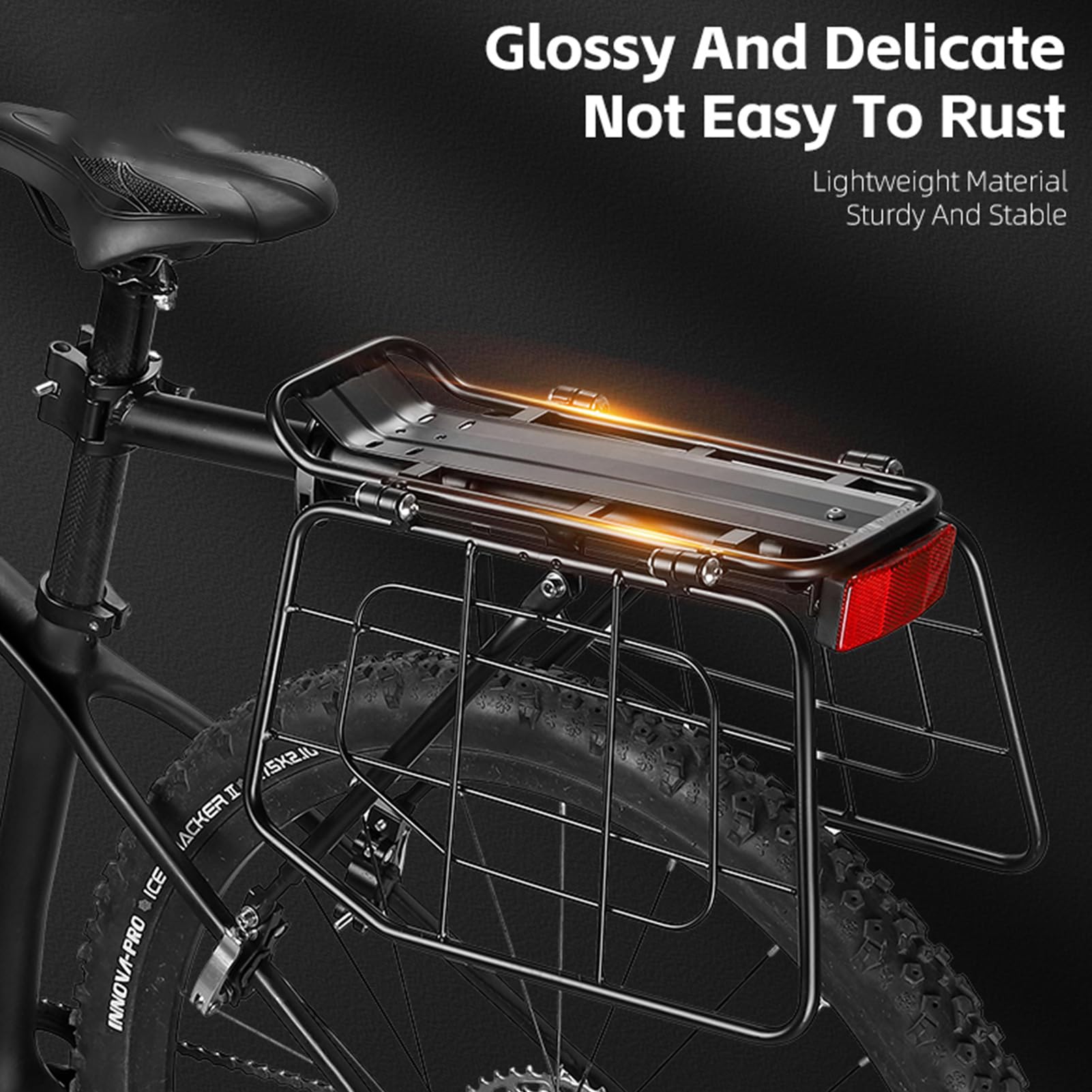 Kosz na bagażnik rowerowy, 20 l aluminiowy | bagażnik rowerowy | na wycieczki po mieście, fitness, wyścigi, jazda na rowerze, piknik