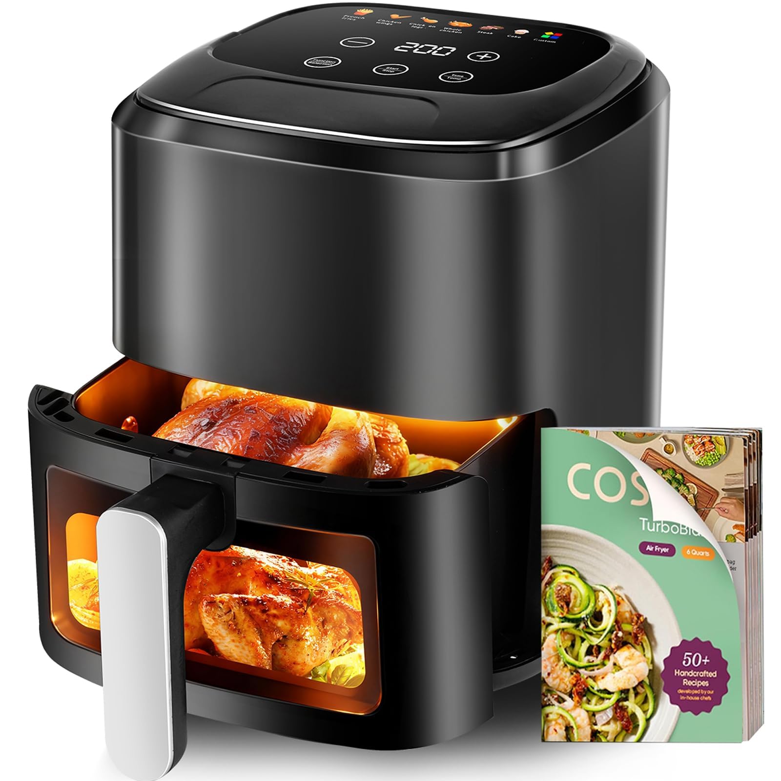 Freidora de Aire Digital Multifuncional de 6.5L — Air Fryer con 6 Programas