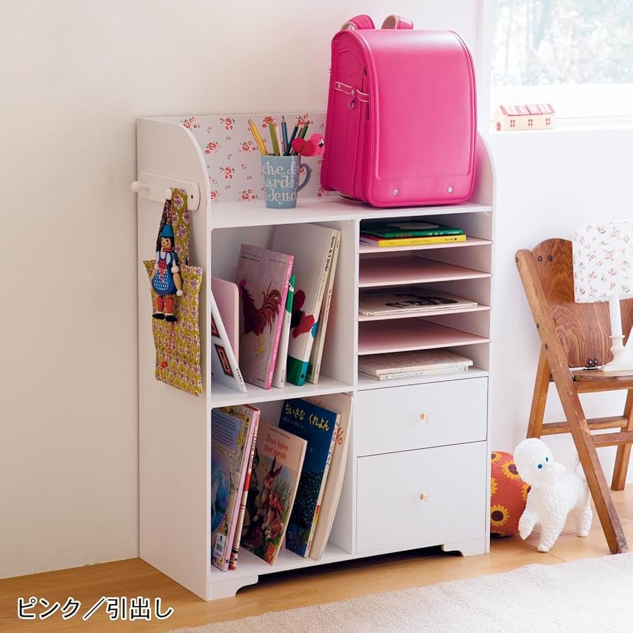 ベルメゾン　ランドセルラック　書類ケース　木製ラック 多機能収納 ベルメゾン ランドセルラック 書類ケース 木製ラック 多機能収納