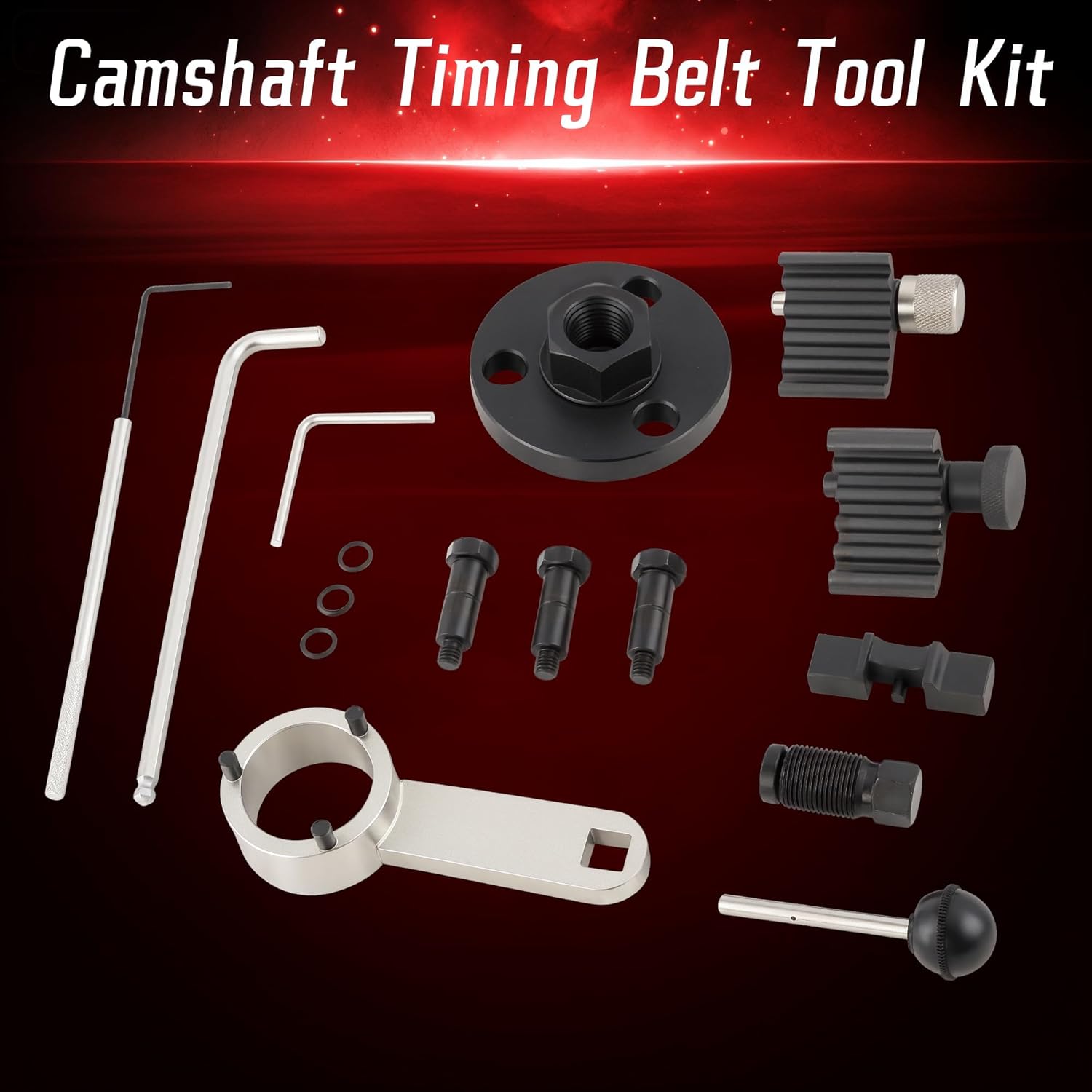 Engine Camshaft Timing Belt Tool Kit, Compatible with VW Audi VAG Golf Seat Tiguan 1.6 2.0 TDI Diesel Engine, Replace T10051 T10265 T10264 T10060A