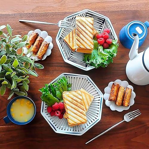 Miniatura 9 de Sandwichera a la parrilla, máquina de tostadas de campamento, sartén de prensa Panini con placas antiadherentes, doble cara tostada caliente