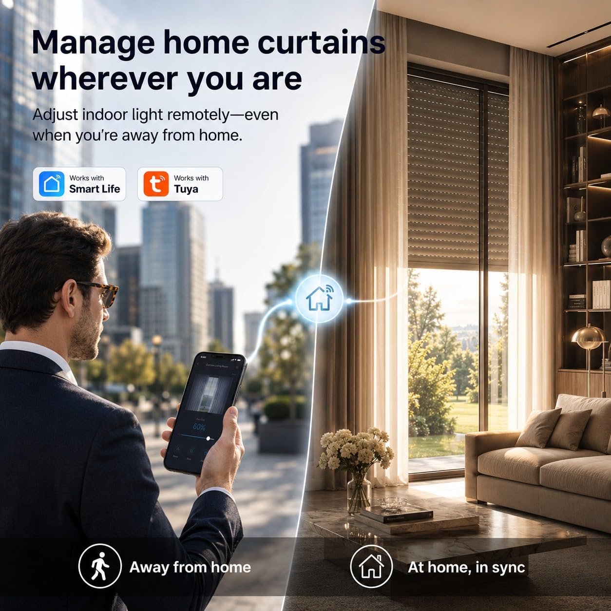 LoraTap 4 x Interruttore Tapparelle Collegato, Apertura Regolabile, Interruttore Tenda Tende WiFi, Compatibile con Alexa Google Home per Controllo Vocale, Timer Intelligente Motore a Parete