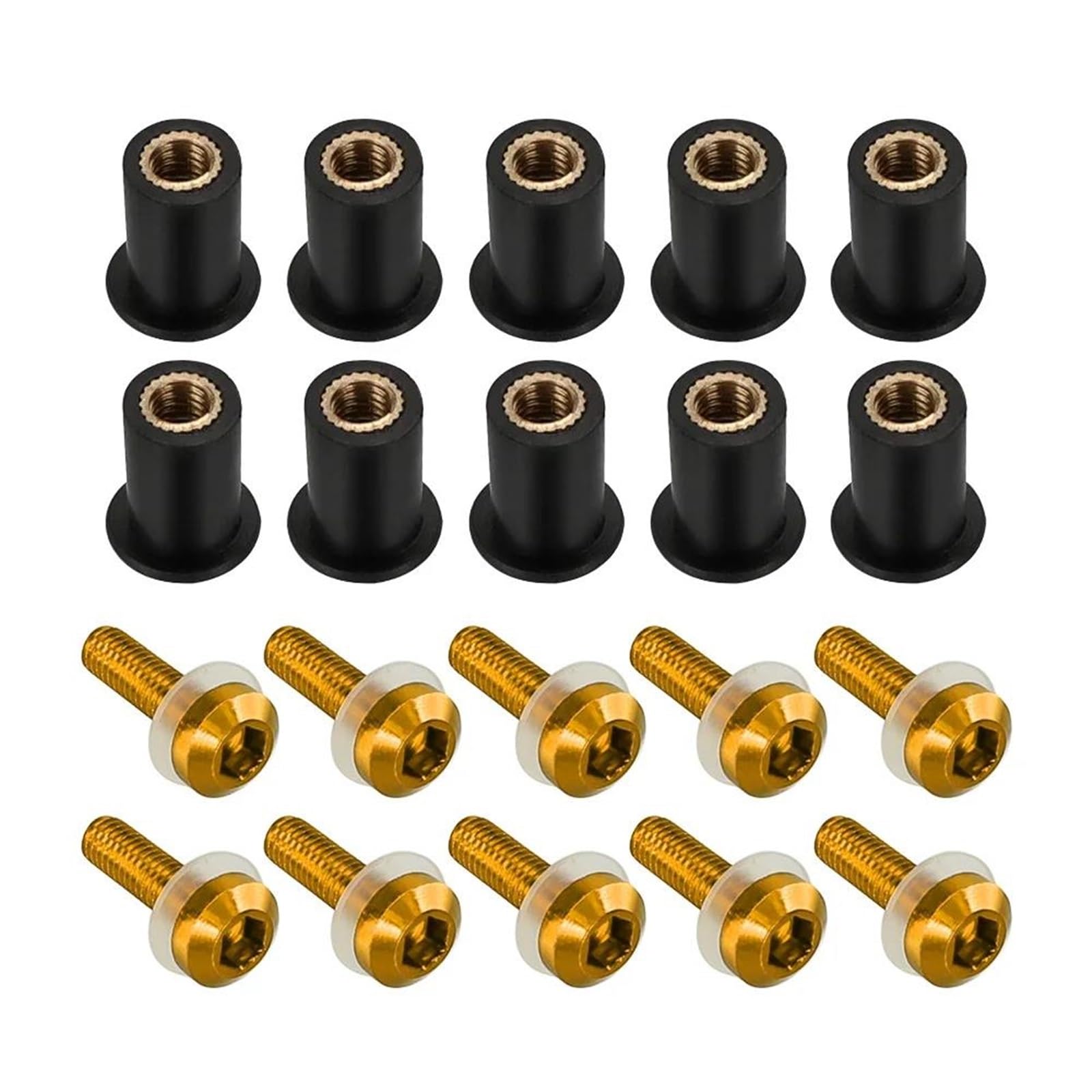 Pernos de alerón M5 con rosca reforzada para fijación de cúpulas Yamaha YZF R6 R1 5
