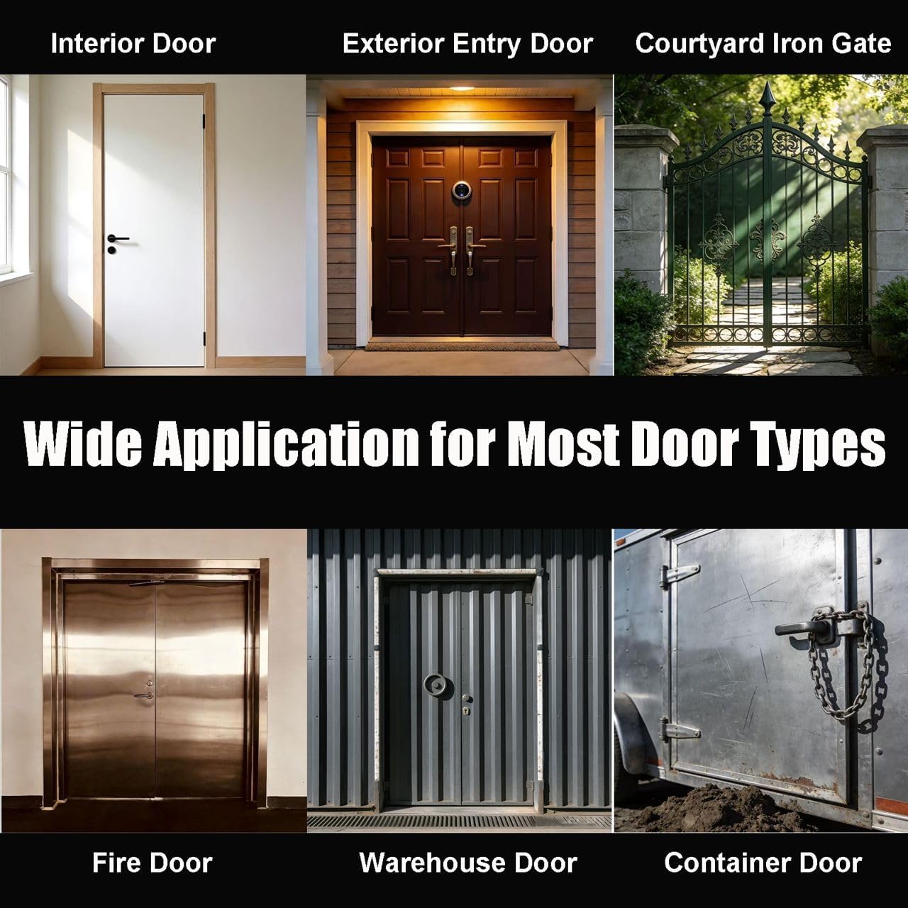 Door Hinge Adjustment Tool, 6 in 1 Toolkit Door Hinge Repair With Box,Hinge Adjuster Tool, Hinge Gap Adjustment Wrench Tool Set, Hinge Bender Tool, 6 Replaceable Heads Sagging Door Hinge