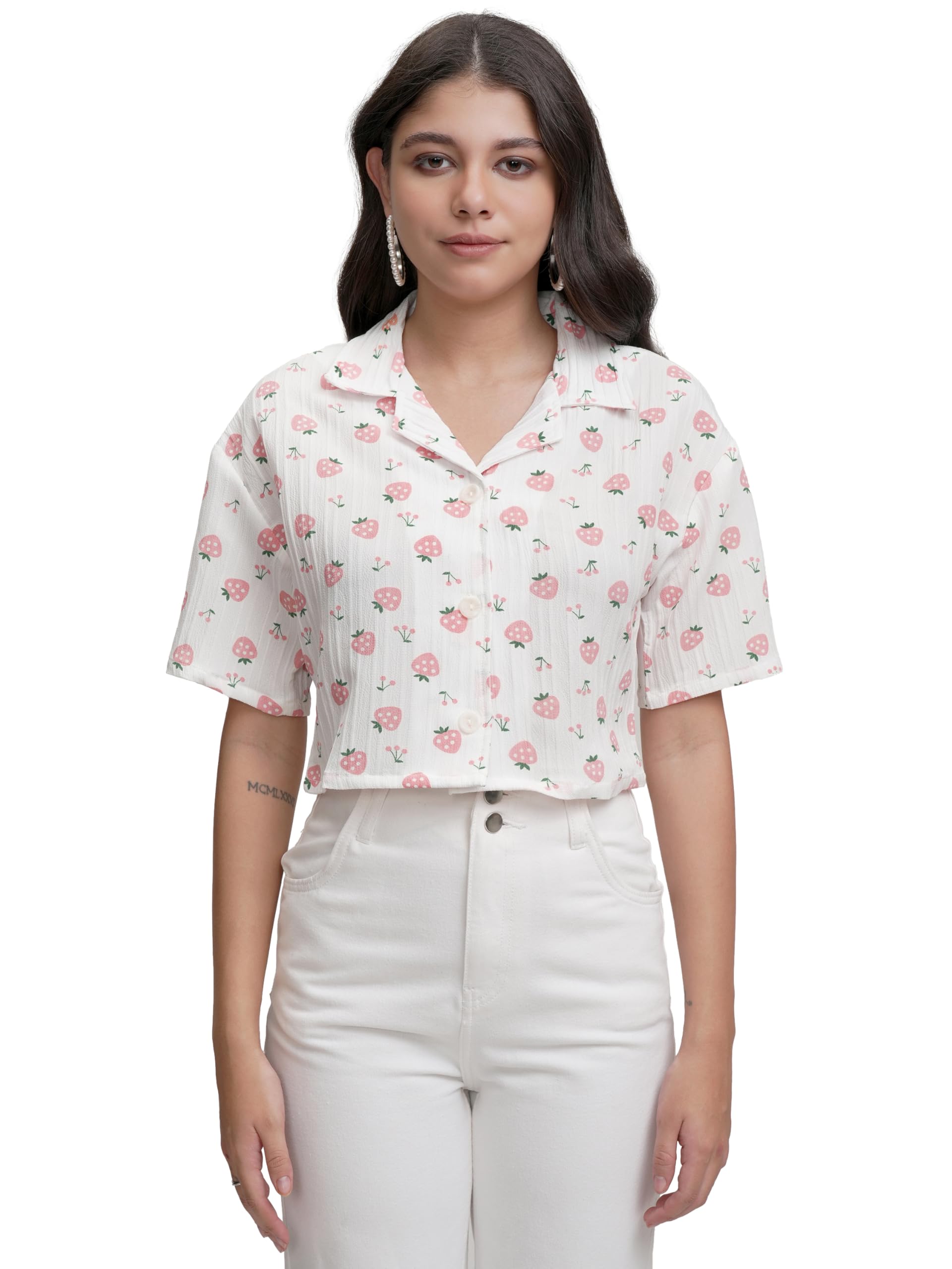 tokyo talkies Women's Fruits Regular Fit Shirt-picture-32