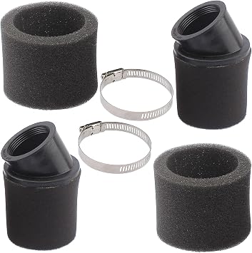 2Pcs Universal 44mm 45mm 46mm Angled Double Foam Pod Performance Filter 50cc 70cc 90cc 110cc 125cc ATV Quad Scooter Go Kart Moped Pit Dirt Pocket Mini Bike Yamaha