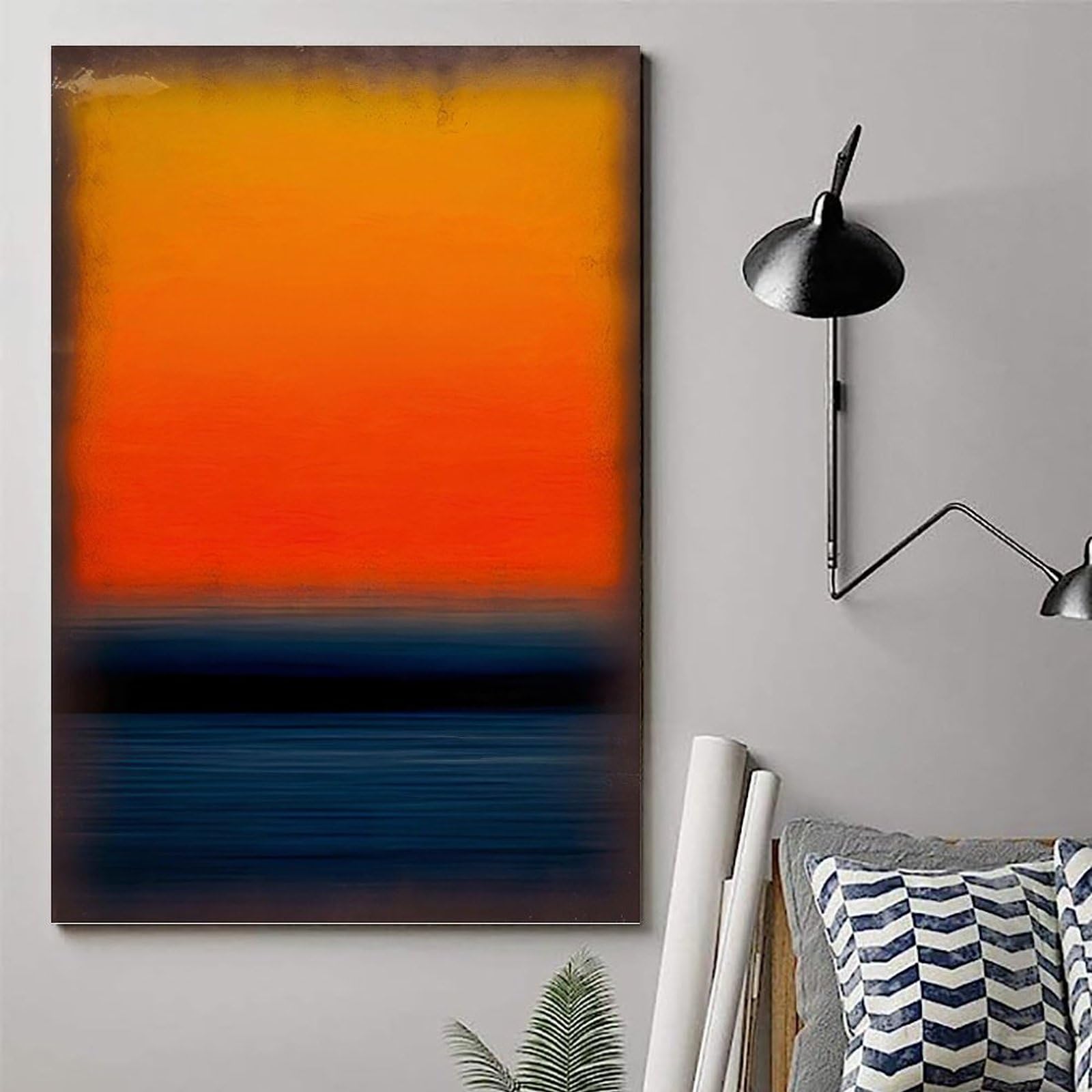 Amazon.com: ZHAOZIQQ Mark Rothko Poster Blue Black Orange Abstract