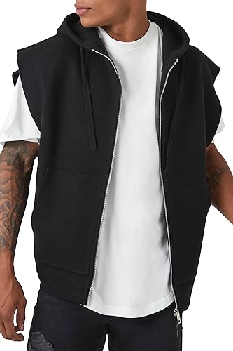 Forever 21 Men's Sweater-knit Hooded Vest