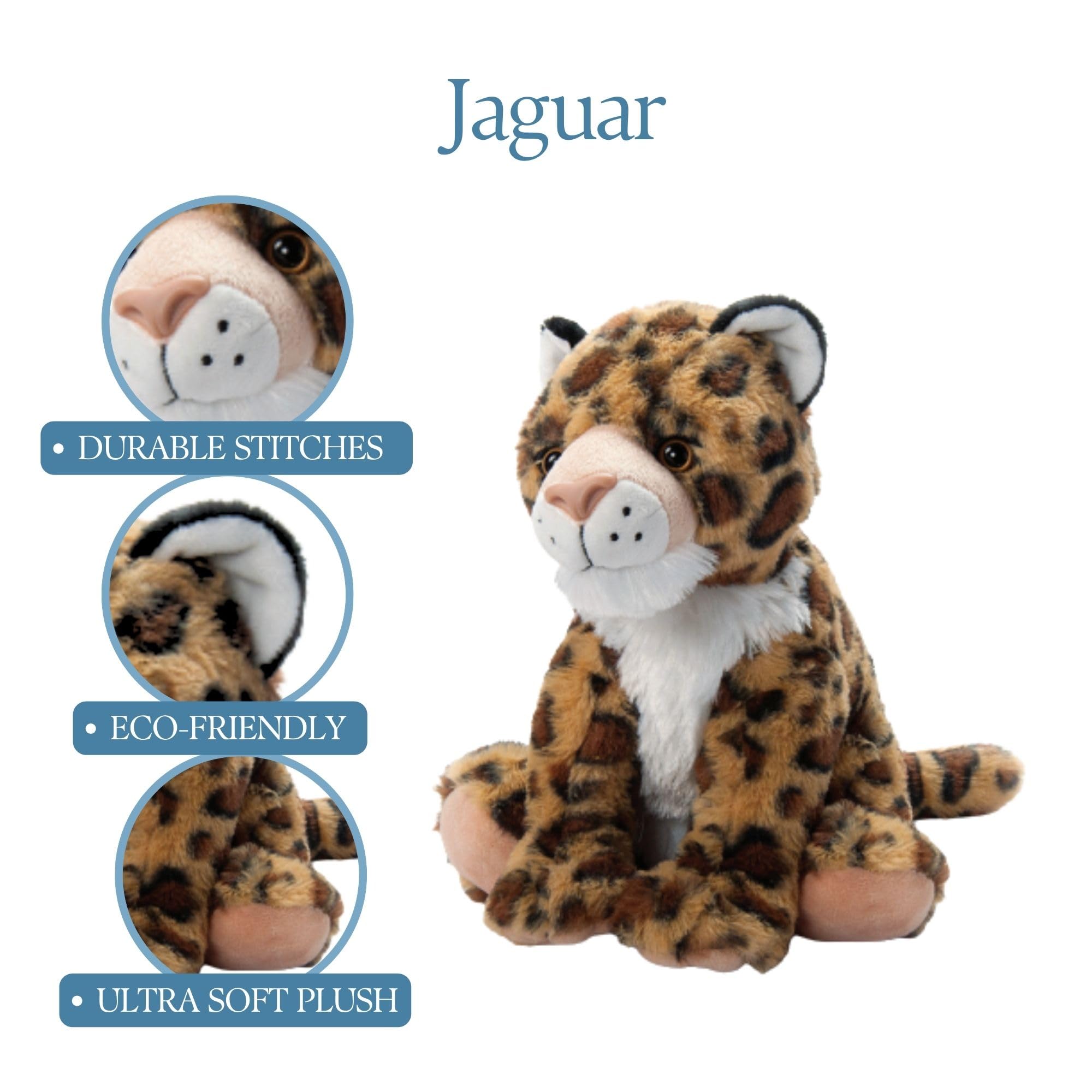 Amazon.com: The Petting Zoo Jaguar Stuffed Animal, Gifts for Kids