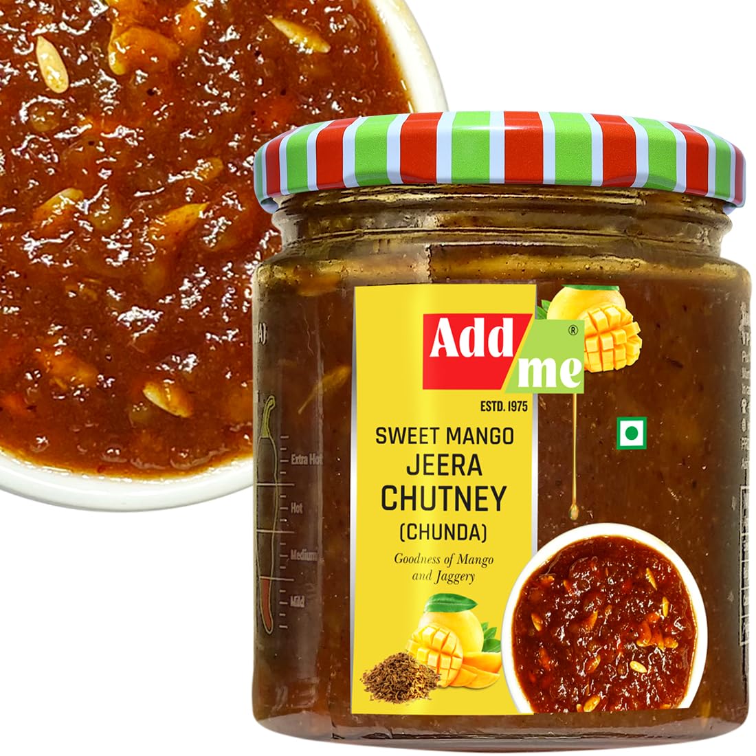 Add me Sweet Mango Chutney with Jeera 200gm | Natural & Fresh Chunda khatta meetha Pickle | sweet pickle Mango jam Glass Jar (B09C8WW2WW) Amazon Price History, Amazon Price Tracker