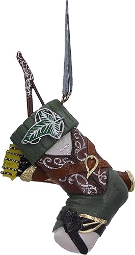 Miniatura 1 de Nemesis Now Lord of the Rings Legolas - Adorno colgante de calcetín de 3.5 in, resina, adorno colgante con licencia oficial de El Señor de los
