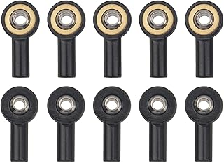10Pack ShareGoo Metal M2 Ball Head Holder,M2.0 Tie Rod End Ball Joint Linkage Ball Head Bracket Compatible with HSP Tamiya Mini 4WD RC Car Model Boat (Black)